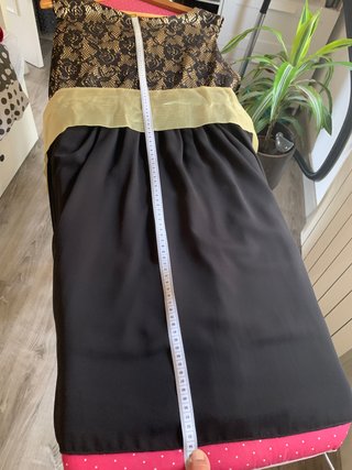 Vestido fiesta negro y dorado talla XXXL