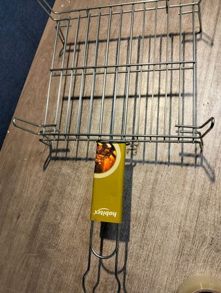 Parrilla doble alambre 30x30 cm para barbacoa