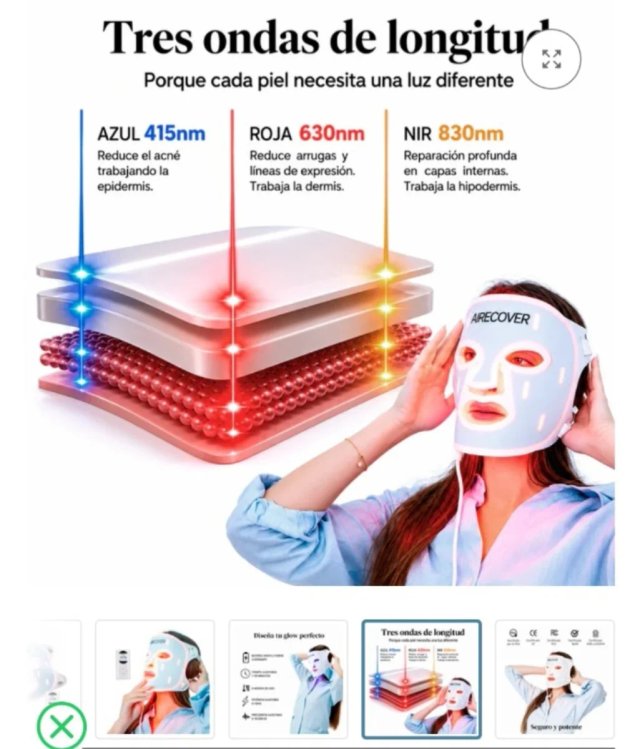 Máscara LED Facial Airecover Glow Skin