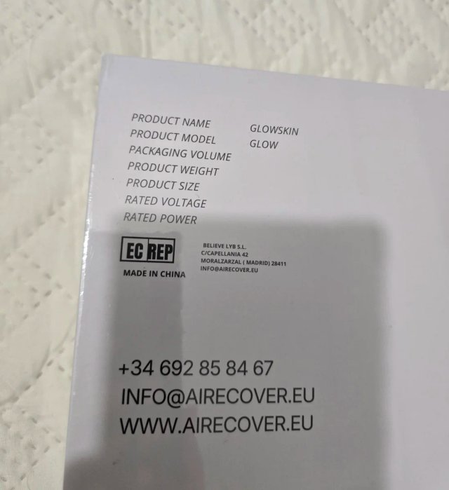Máscara LED Facial Airecover Glow Skin
