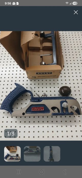 Cepillo carpintero Anant vintage. Nuevo