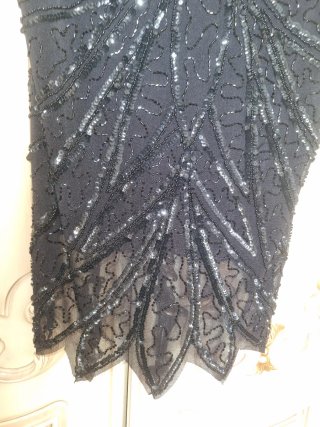 Top Zendra pedrería negro talla M