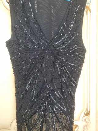 Top Zendra pedrería negro talla M