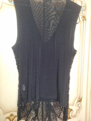 Top Zendra pedrería negro talla M
