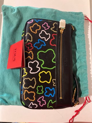 Bolso Tous Negro Estampado Multicolor