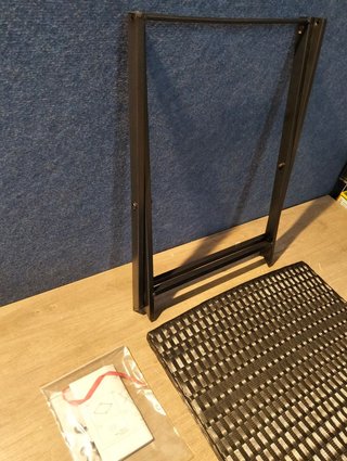 vidaXL Taburete plegable ratán sintético negro