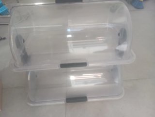Expositor transparente apilable