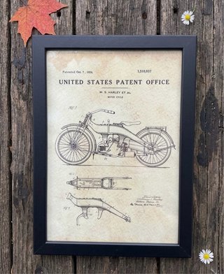 Cuadro Patente Harley Davidson 1924