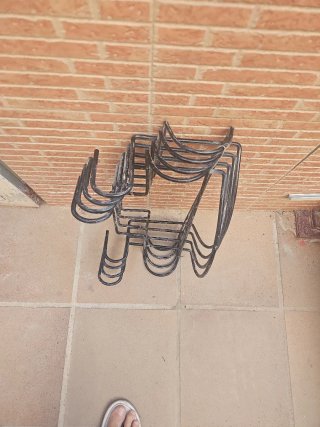 4 Soporte Jardinera Hierr  Negro 48cm larg 18 anch