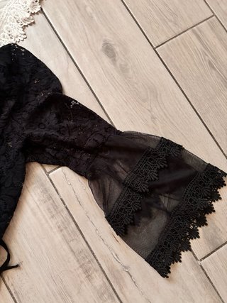 Copricostume Pizzo Nero Taglia Unica