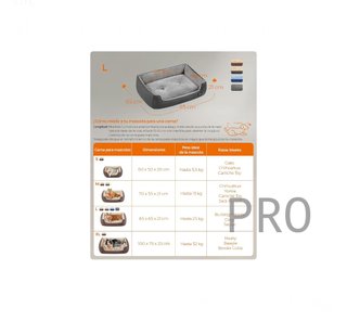 Cama para Perros Color Gris