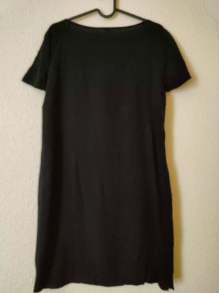 Vestido negro estampado mujer talla 36