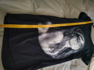 Vestido negro estampado mujer talla 36