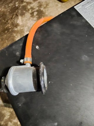 Estufa de gas negro
