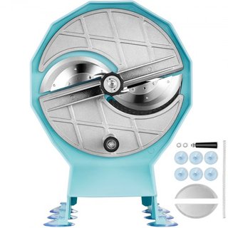 Affettatrice manuale per frutta e verdura, tagliatrice commerciale regolabile con spessore 0-0,5"/0-12 mm, porte a doppia alimentazione, tagliatrice per alimenti con lama in acciaio inossidabile...