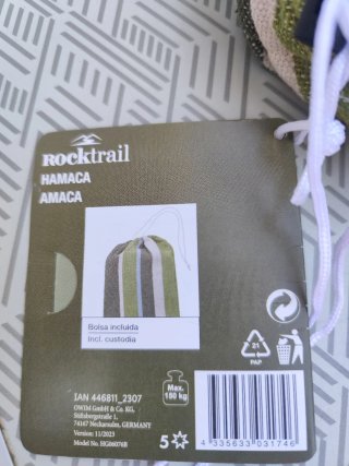 Hamaca de algodón a rayas