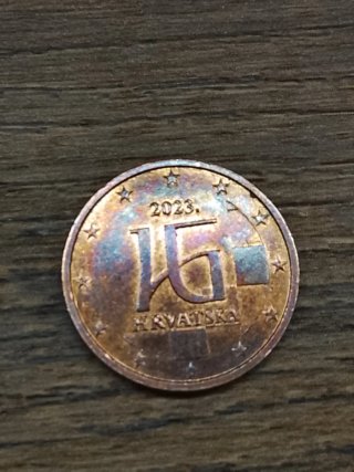 Moneda 2 céntimos Croacia 2023