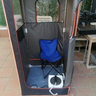 Sauna Portátil con Silla Azul