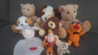 Lote 10 peluche pequeños y medianos