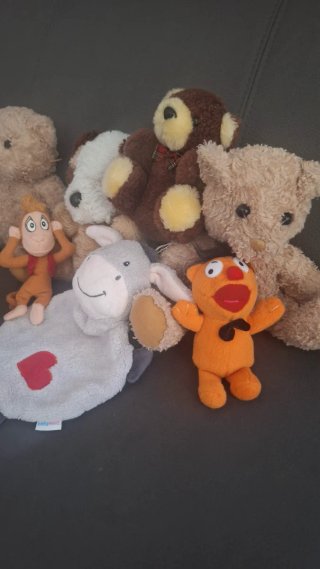 Lote 10 peluche pequeños y medianos