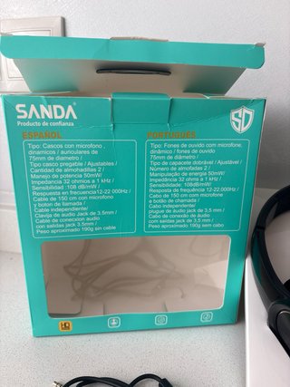 Auriculares SANDA Extra Bass Negro
