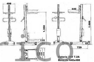Apilador Eléctrico 90Kg - 1360 mm - 10700