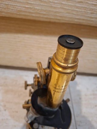 Microscopio Antiguo Ernst Leitz Wetzlar siglo XIX
