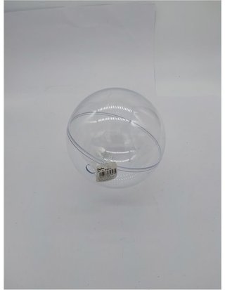 Rayher Bola transparente - 1 ud 16 cm ø - 2 mitades - bola Navidad y decoración - 3946237