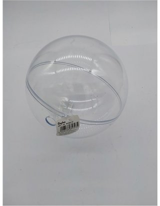 Rayher Bola transparente - 1 ud 16 cm ø - 2 mitades - bola Navidad y decoración - 3946237