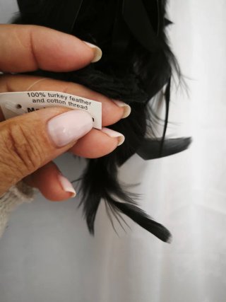 Echarpe de penas preta