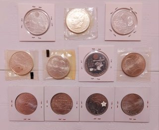 Monedas plata 2000 pesetas y 12€
