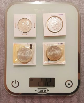 Monedas plata 2000 pesetas y 12€