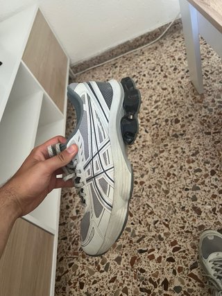 Asics Gel Kinetic Gris Blanco