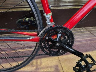 Bicicleta de carretera Btwin Roja