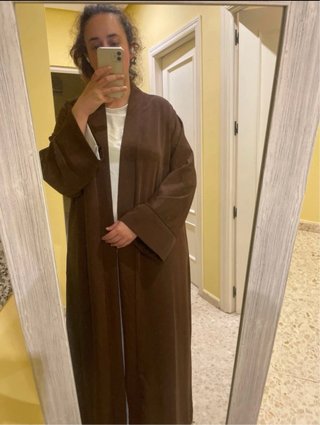 Kimono largo marrón oscuro
