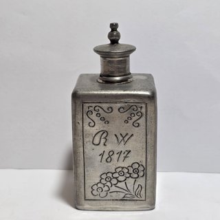 Antica Bottiglia Peltro 95% Fein Zinn Vintage