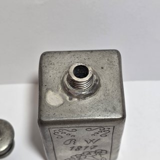 Antica Bottiglia Peltro 95% Fein Zinn Vintage
