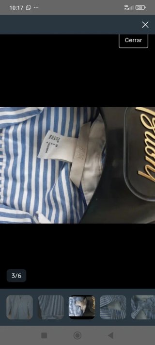 Camisa Brioni Rayas Azul y Blanco