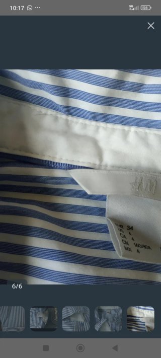 Camisa Brioni Rayas Azul y Blanco