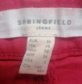 Minifalda vaquera Springfield roja.