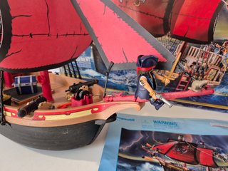 Barco Pirata de Playmobil CON CAJA Y COMPLETO