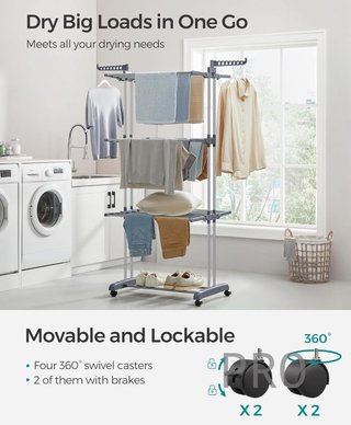 Tendedero plegable de 4 niveles