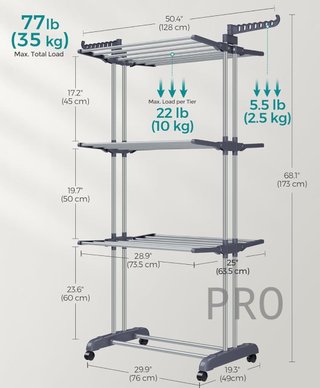 Tendedero plegable de 4 niveles