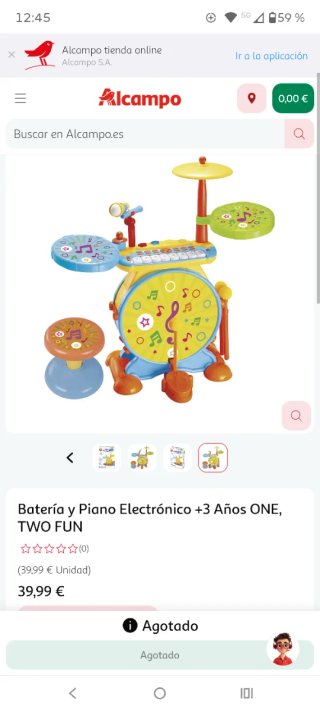 Batería y Piano Electrónico One, Two Fun