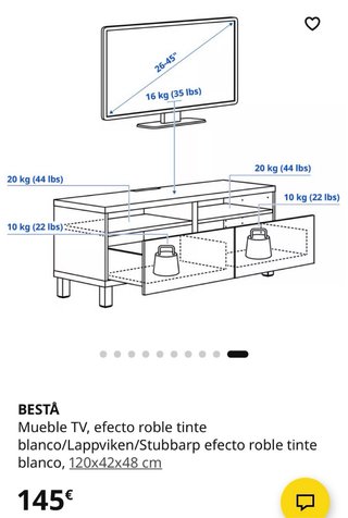 Mueble TV madera claro