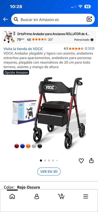 Andador VOCIC Rollator con asiento Z21