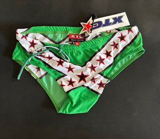 Bañador hombre verde y blanco