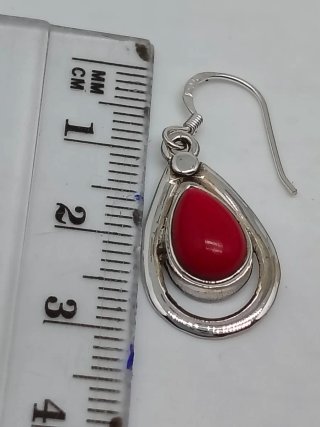 REBAJADO!!!Pendientes Plata 925 y Coral Rojo