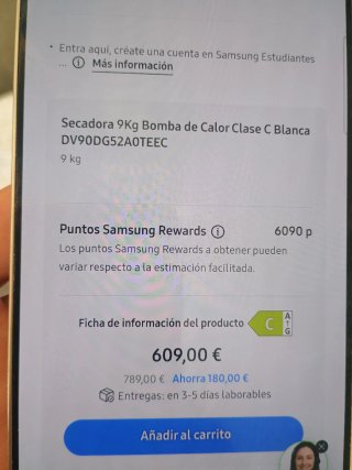 Secadora Samsung Heatpump
