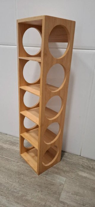 Botellero de madera para 5 botellas